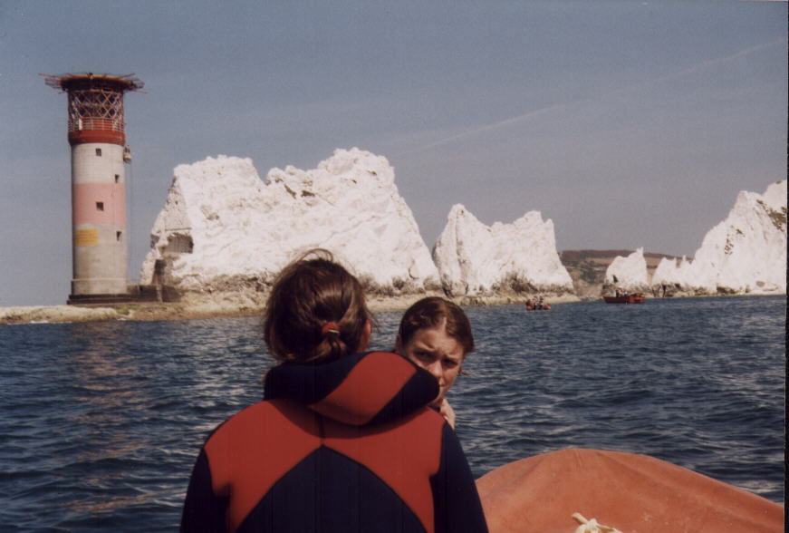 The MADU team waiting for slack water at the Needles